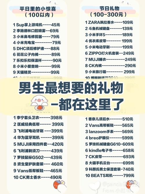 给男孩子的礼物清单,给男孩子的礼物清单怎么写,送什么礼物给男生,会比较感动?