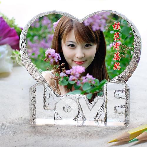 送老婆水晶相片,,怎么样把女朋友的照片做成礼物?