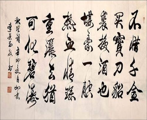 送给老婆项链刻八个字字,,诗句“不惜千金买宝刀,貂裘换酒也堪豪。”的意思及全文赏析?