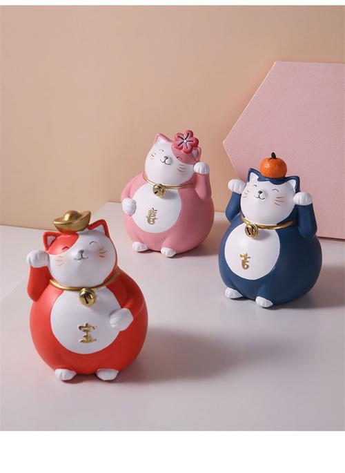 猫摆件礼品,,搬家送什么礼物?