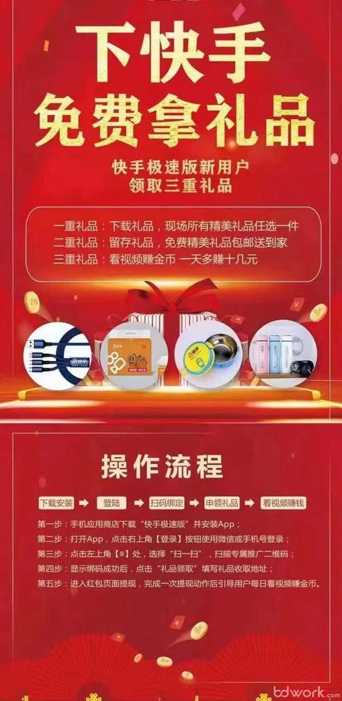 促销送小礼品,促销送小礼品有哪些,下载快手极速版送礼品有风险吗?