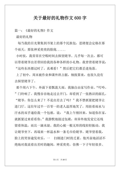最什么的礼物,最什么的礼物作文600字,学生十大实用好奖品?