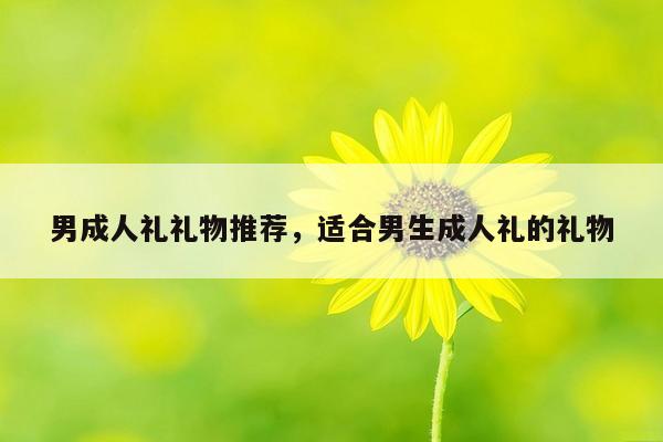 男成人礼礼物推荐，适合男生成人礼的礼物