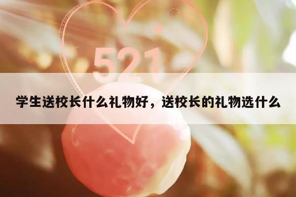 学生送校长什么礼物好，送校长的礼物选什么
