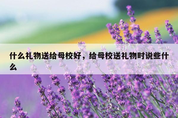 什么礼物送给母校好，给母校送礼物时说些什么