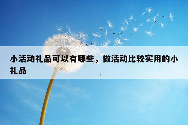 小活动礼品可以有哪些，做活动比较实用的小礼品