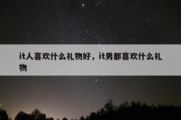 it人喜欢什么礼物好，it男都喜欢什么礼物