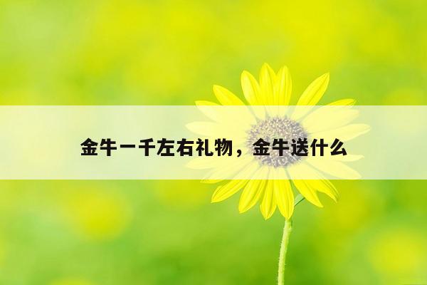 金牛一千左右礼物，金牛送什么