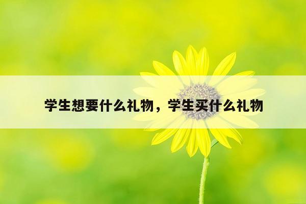 学生想要什么礼物，学生买什么礼物