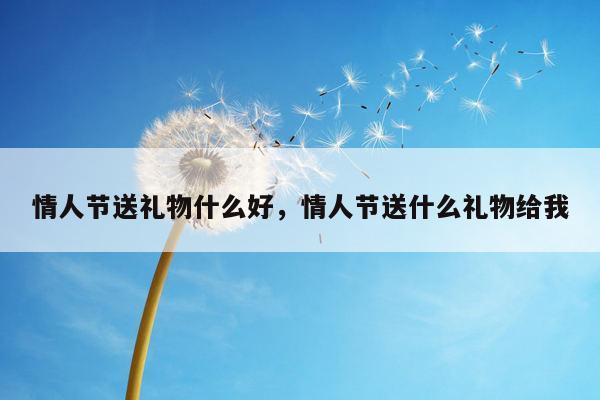 情人节送礼物什么好，情人节送什么礼物给我