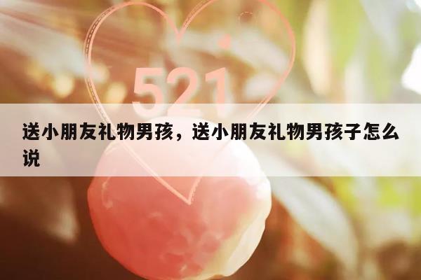 送小朋友礼物男孩，送小朋友礼物男孩子怎么说