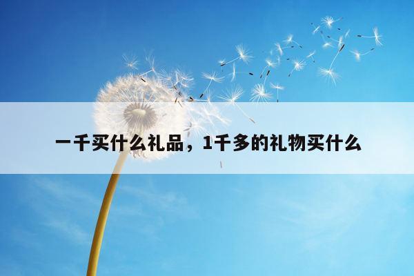 一千买什么礼品，1千多的礼物买什么