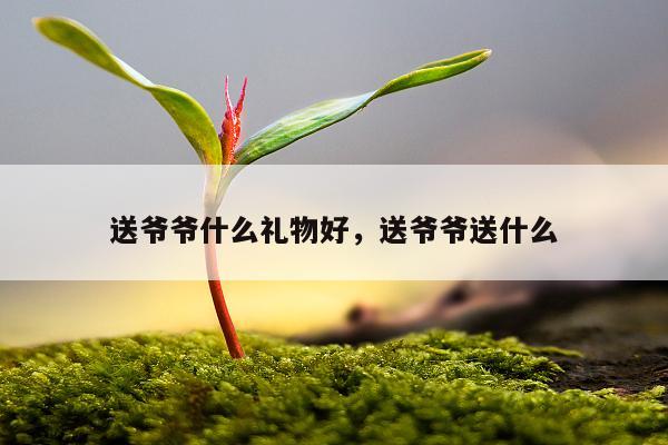 送爷爷什么礼物好，送爷爷送什么