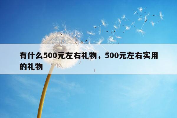 有什么500元左右礼物，500元左右实用的礼物