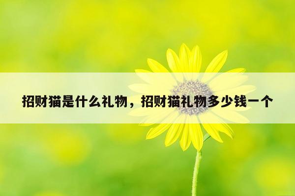 招财猫是什么礼物，招财猫礼物多少钱一个