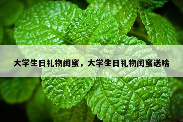 大学生日礼物闺蜜，大学生日礼物闺蜜送啥