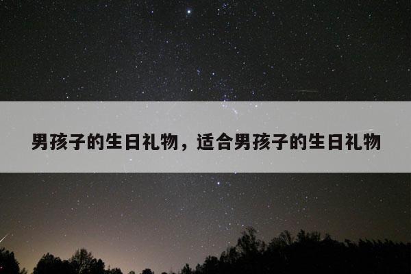 男孩子的生日礼物，适合男孩子的生日礼物