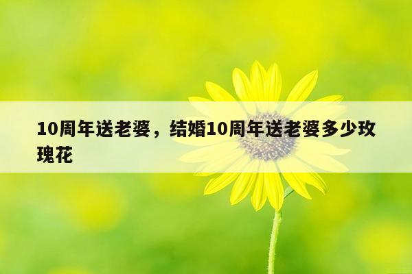 10周年送老婆，结婚10周年送老婆多少玫瑰花