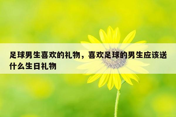 足球男生喜欢的礼物，喜欢足球的男生应该送什么生日礼物