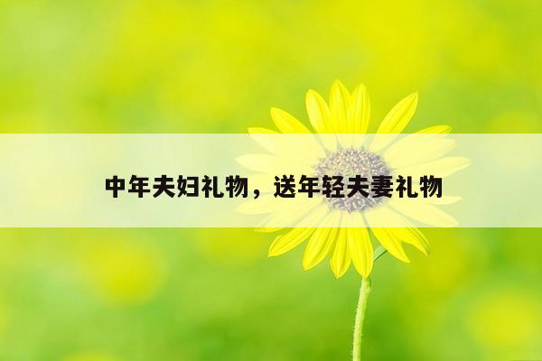 中年夫妇礼物，送年轻夫妻礼物