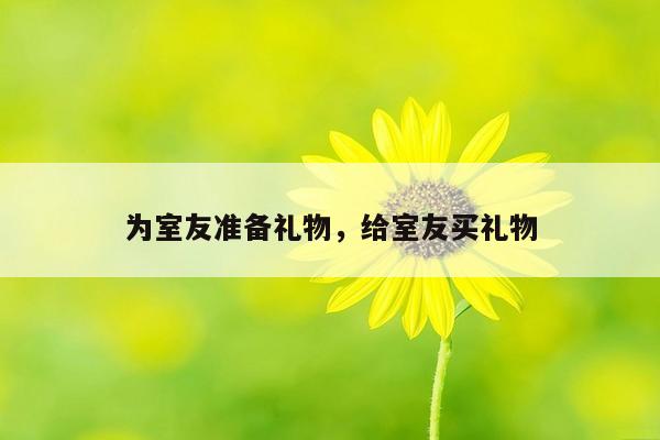 为室友准备礼物，给室友买礼物