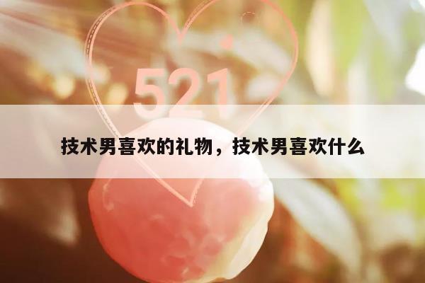 技术男喜欢的礼物，技术男喜欢什么