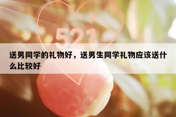 送男同学的礼物好，送男生同学礼物应该送什么比较好
