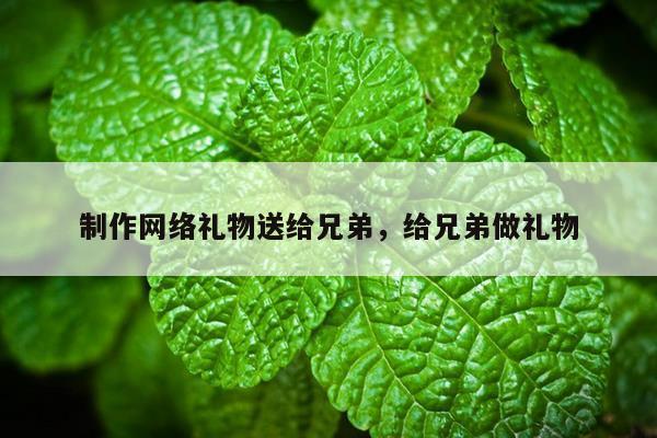 制作网络礼物送给兄弟，给兄弟做礼物