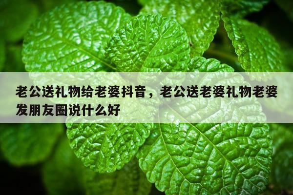 老公送礼物给老婆抖音，老公送老婆礼物老婆发朋友圈说什么好