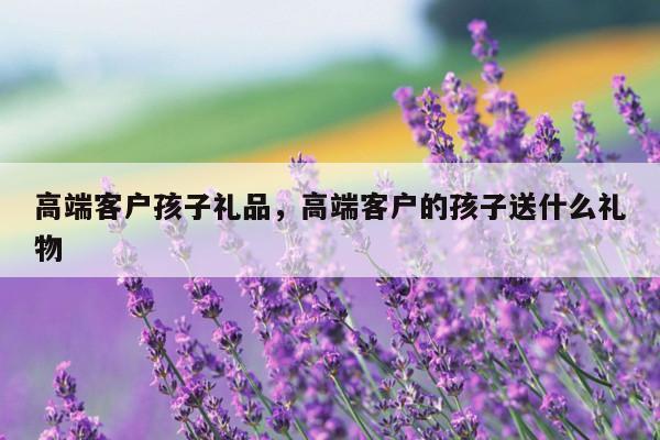 高端客户孩子礼品，高端客户的孩子送什么礼物