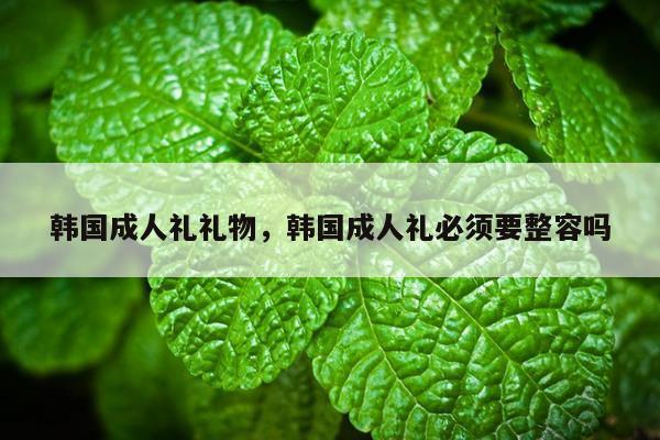 韩国成人礼礼物，韩国成人礼必须要整容吗
