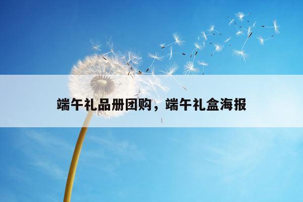 端午礼品册团购，端午礼盒海报