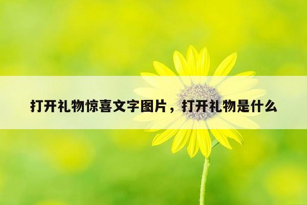 打开礼物惊喜文字图片，打开礼物是什么