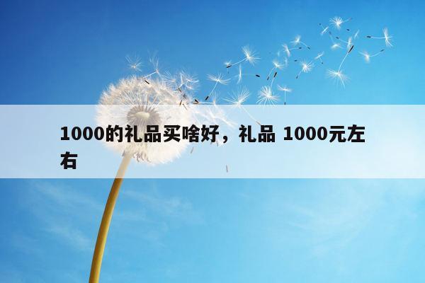 1000的礼品买啥好，礼品 1000元左右