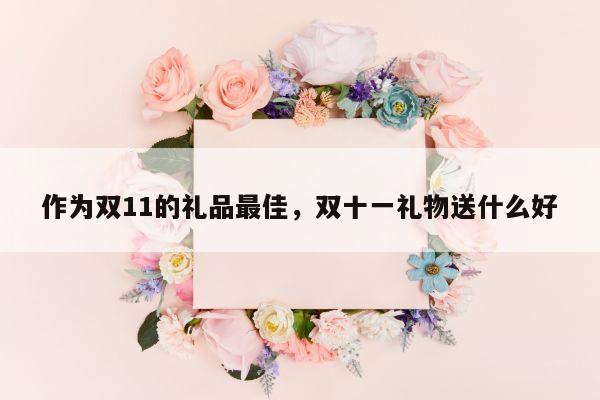 作为双11的礼品最佳，双十一礼物送什么好