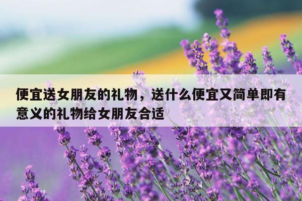 便宜送女朋友的礼物，送什么便宜又简单即有意义的礼物给女朋友合适