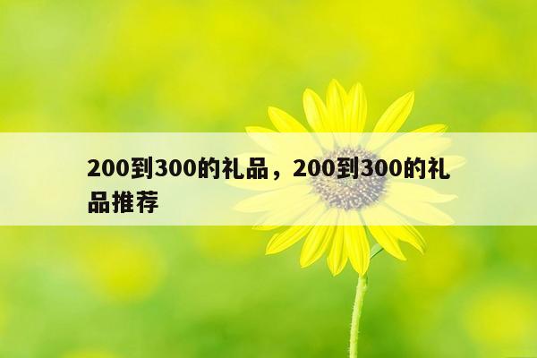 200到300的礼品，200到300的礼品推荐