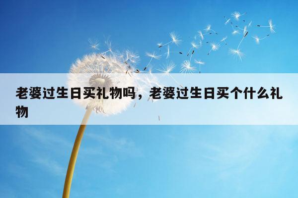 老婆过生日买礼物吗，老婆过生日买个什么礼物