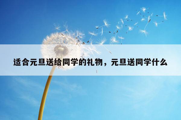适合元旦送给同学的礼物，元旦送同学什么