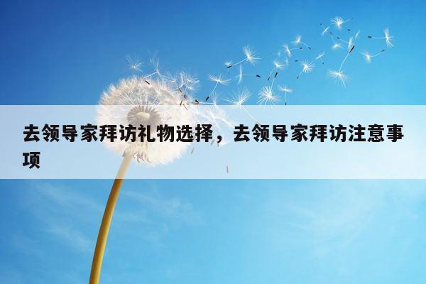 去领导家拜访礼物选择，去领导家拜访注意事项
