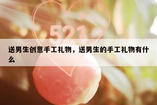送男生创意手工礼物，送男生的手工礼物有什么