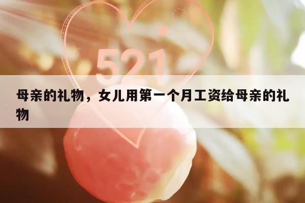 母亲的礼物，女儿用第一个月工资给母亲的礼物