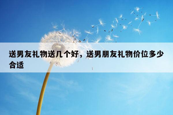 送男友礼物送几个好，送男朋友礼物价位多少合适