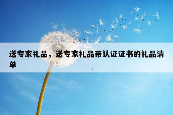 送专家礼品，送专家礼品带认证证书的礼品清单