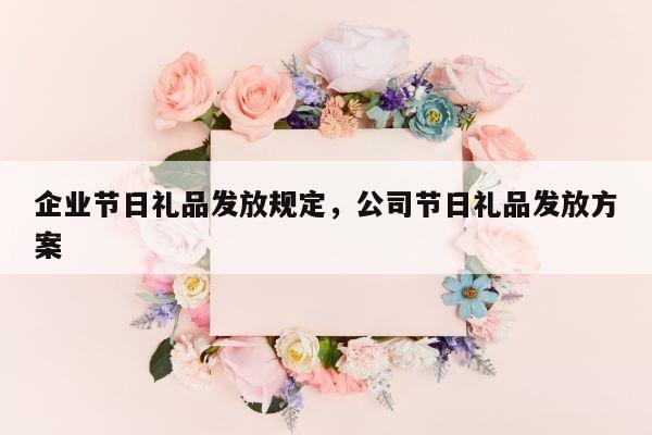 企业节日礼品发放规定，公司节日礼品发放方案
