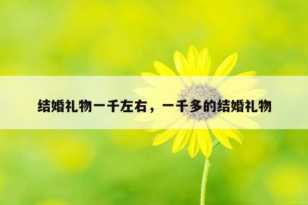结婚礼物一千左右，一千多的结婚礼物