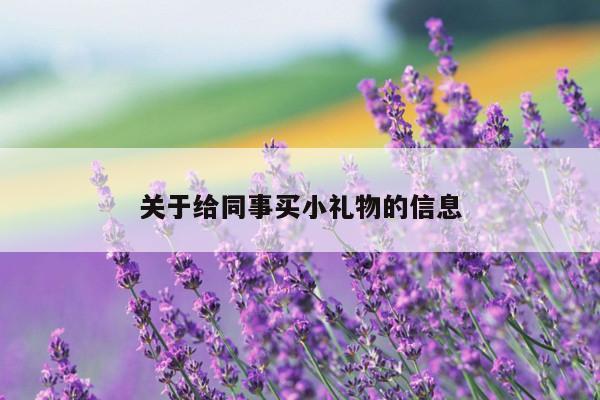 关于给同事买小礼物的信息