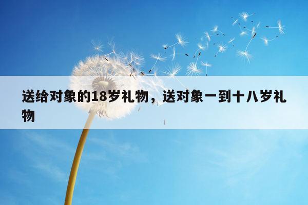 送给对象的18岁礼物，送对象一到十八岁礼物