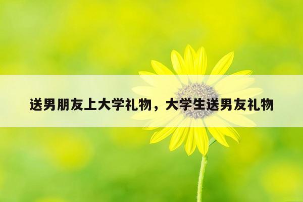 送男朋友上大学礼物，大学生送男友礼物