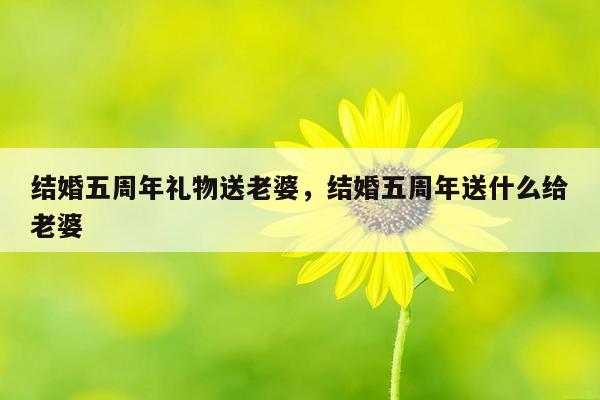 结婚五周年礼物送老婆，结婚五周年送什么给老婆